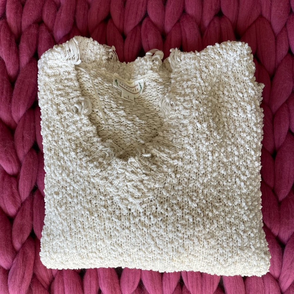 Distressed super soft sweater
